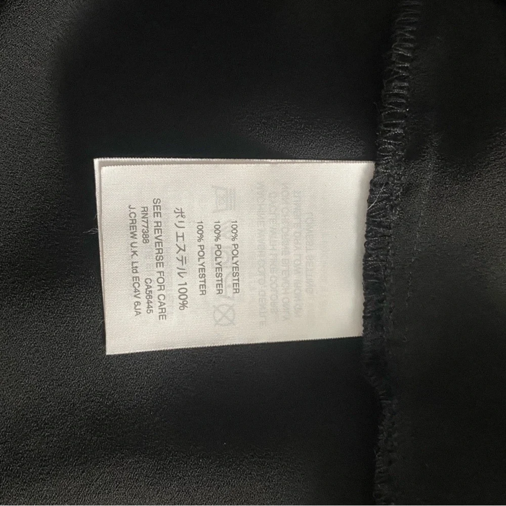 J.Crew Black top blouse size 14 100% Polyester